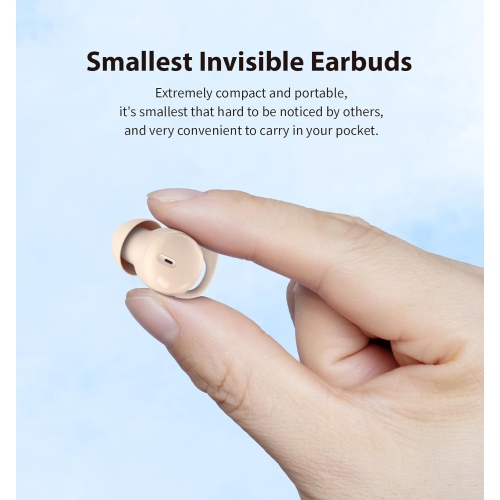 Invisible Sleep Headphones,Sleep Earbuds for Side Sleepers,Mini Noise Blocking Sleep Earphones,Bluetooth Wireless Earbuds for Sleeping Work