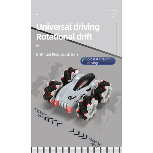 Children's Drift Remote Control Toy Car Double-Sided Driving 4WD Stunt Off-Road Climbing High-Speed Racing Car - Black