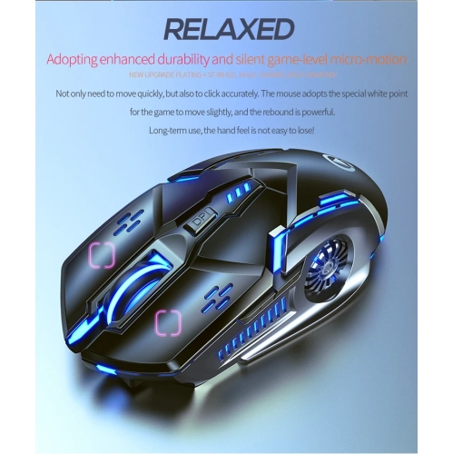 Nouvelle souris mécanique sans fil mini A9 ultramince souris silencieuse rechargeable de bureau - lumière colorée rose - modèle silencieux sans fil