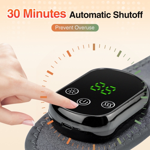 Electric Heating Vibration Massager Heating Therapy Hot Compress Wireless Controller Hot Compress USB Charging Vibration With Heating - Ankle Massager