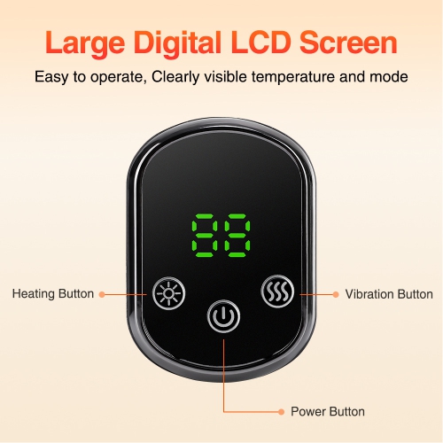 Electric Heating Vibration Massager Heating Therapy Hot Compress Wireless Controller Hot Compress USB Charging Vibration With Heating - Ankle Massager
