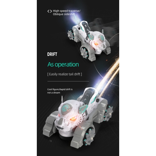 1203L Tiger water spray drift racing water spray special effect function, simulated tiger shape design, vivid and interesting, colorful LED lights -