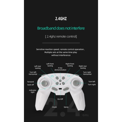 1203L Tiger water spray drift racing water spray special effect function, simulated tiger shape design, vivid and interesting, colorful LED lights -