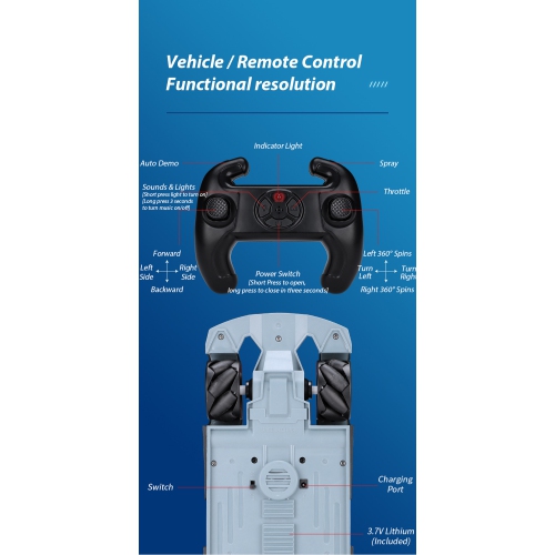 Specially for water spray drift racing lights high speed music 2.4g remote control car children's electric toy car intelligence development other