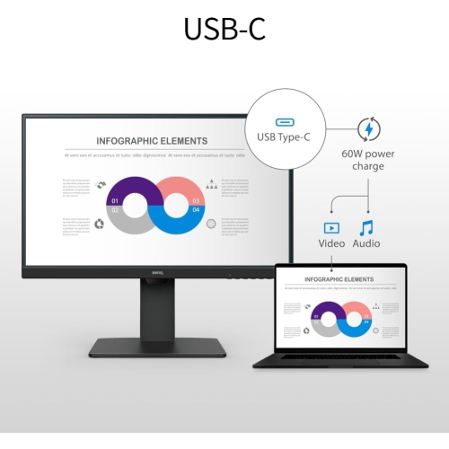 BENQ BL2485TC - Série BL - Moniteur LED - 24&nbsp;po - HD intégrale 1920 x 23 1080 (1080p) @ 75&nbsp;Hz - IPS - 250 cd/m� -