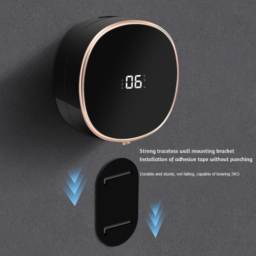 Automatic soap dispenser, wall mounted, USB charging, LED display, sensor, hand soap dispenser, 3-level adjustable sensor, touchless foam dispenser,
