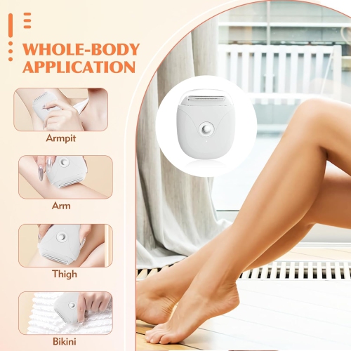 Electric Razor for Women,Lady Body Hair Trimmer,Wet & Dry Use Rechargeable Hair Removal for Bikini Line Underarms Legs,Portable Electric Shaver
