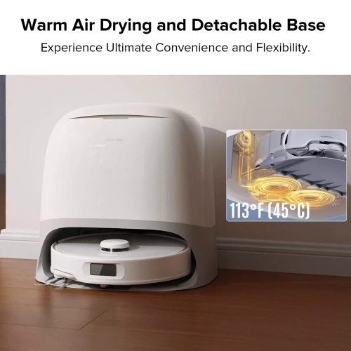 Roborock Qrevo Curv 5A1 Robot Vacuum and Mop with Zero-Tangling Design, FlexiArm Tech & Hands-Free Dock, Auto Mop Lifting, Pet Friendly