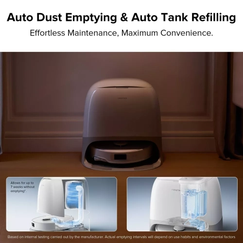 Roborock Qrevo Curv 5A1 Robot Vacuum and Mop with Zero-Tangling Design, FlexiArm Tech & Hands-Free Dock, Auto Mop Lifting, Pet Friendly