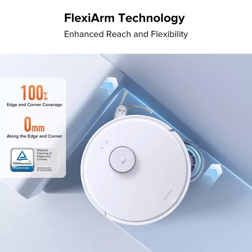 Roborock Qrevo Curv 5A1 Robot Vacuum and Mop with Zero-Tangling Design, FlexiArm Tech & Hands-Free Dock, Auto Mop Lifting, Pet Friendly