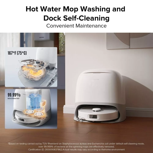 Roborock Qrevo Curv 5A1 Robot Vacuum and Mop with Zero-Tangling Design, FlexiArm Tech & Hands-Free Dock, Auto Mop Lifting, Pet Friendly