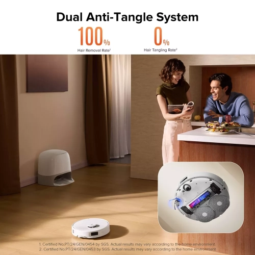 Roborock Qrevo Curv 5A1 Robot Vacuum and Mop with Zero-Tangling Design, FlexiArm Tech & Hands-Free Dock, Auto Mop Lifting, Pet Friendly