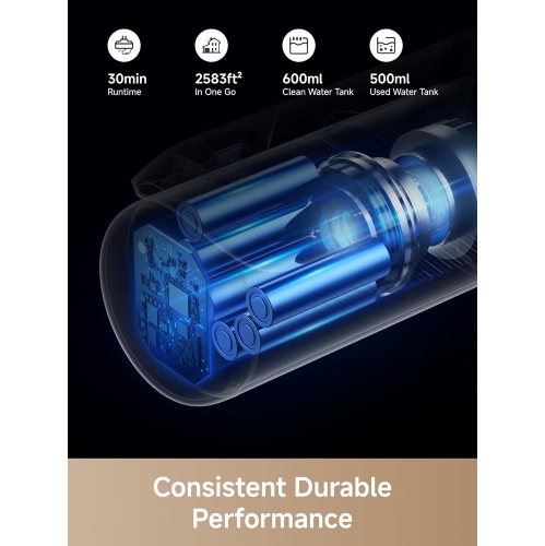 MOVA K30 SE Wet Dry Vacuum Cleaner, 180° Lie-Flat Reach Smart Vacuum Mop, 0 in Dual-Edge Cleaning, self-cleaning, Lightweight, 18000Pa Suction