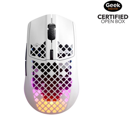 Boîte ouverte - Souris de jeu optique Bluetooth de 18 000 ppp Aerox 3 2022 Edition de SteelSeries - Neige