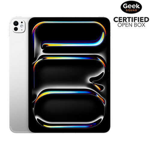 Boîte ouverte - iPad Pro de 11 po 1 To d'Apple avec verre nanotexturé, Wi-Fi et 5G - Argenté