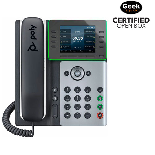 Boîte ouverte - Téléphone IP Poly Edge E350 de HP - Noir