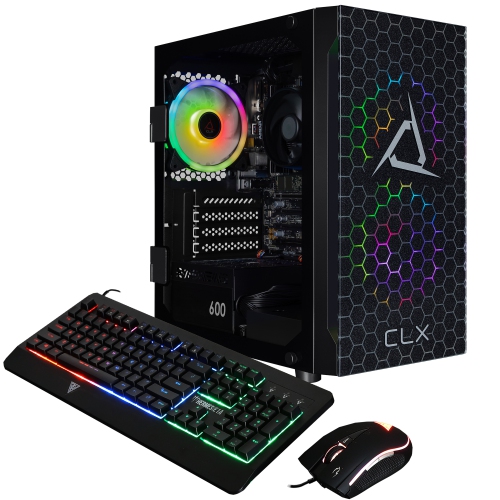 CLX SET Gaming Desktop - AMD Ryzen 5 8600G 4.3GHz 6-Core Processor, 16GB DDR5 Memory, 760M 2GB Shared Graphics, 500GB SSD, WiFi, Windows 11 Home