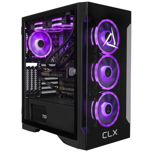CLX SET Gaming Desktop - Liquid Cooled AMD Ryzen 7 9700X 3.8GHz 8-Core Processor, 32GB DDR5 Memory, RTX 5060 Ti 16GB GDDR7 Graphics, 2TB SSD, WiFi,
