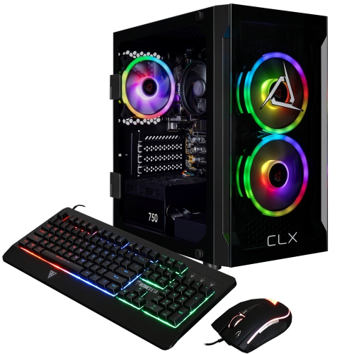 CLX SET Gaming Desktop - AMD Ryzen 7 8700G 4.2GHz 8-Core Processor, 16GB DDR5 Memory, 780M 4GB Shared Graphics, 1TB SSD, WiFi, Windows 11 Home 64-bit