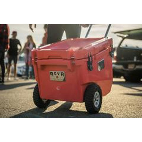 Glacière à parois rigides sur roues de 56,8 L avec poignée RollR de RovR - Cuivre