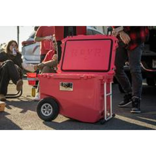 Glacière à parois rigides sur roues de 56,8 L avec poignée RollR de RovR - Cuivre