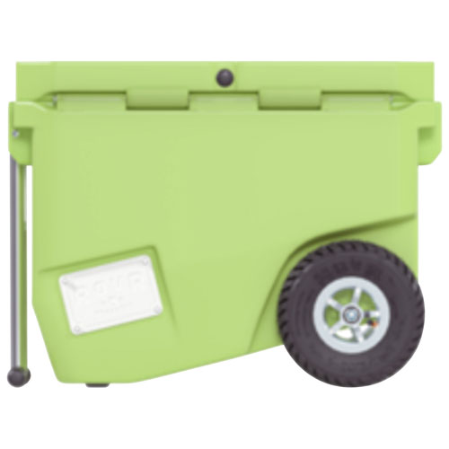 Glacière à parois rigides sur roues de 56,8 L avec poignée RollR de RovR - Matcha