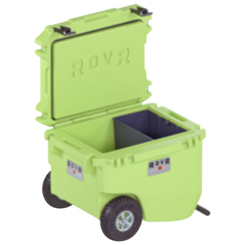 Glacière à parois rigides sur roues de 56,8 L avec poignée RollR de RovR - Matcha