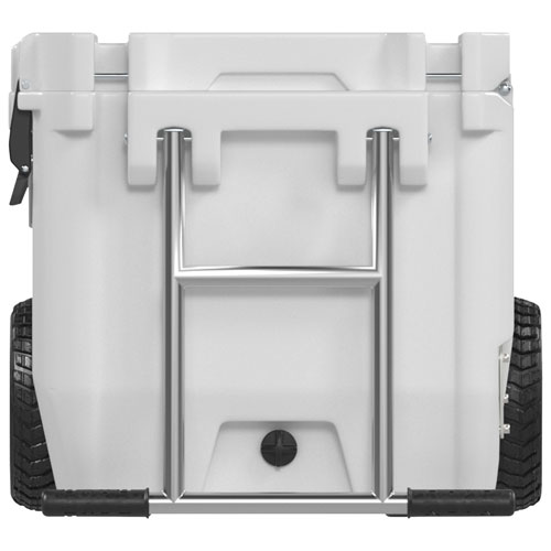 Glacière à parois rigides sur roues de 56,8 L avec poignée RollR de RovR - Poudre