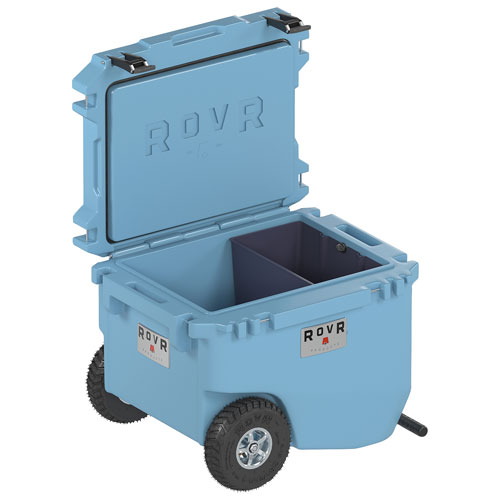 Glacière à parois rigides sur roues de 56,8 L avec poignée RollR de RovR - Pacifique Sud
