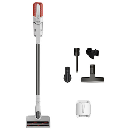 Miele Duoflex HX1 Cordless Bagless Stick Vacuum - White/Terra red
