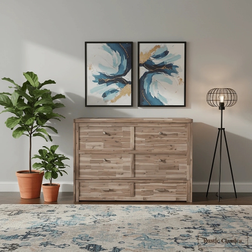 Rustic Classics Stow Queen Size Murphy Bed Cabinet with Gel Memory Foam Mattress