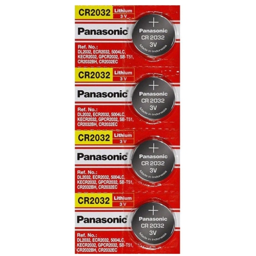 PANASONIC  4 X 2032 Batteries, 3V Lithium Cr2032