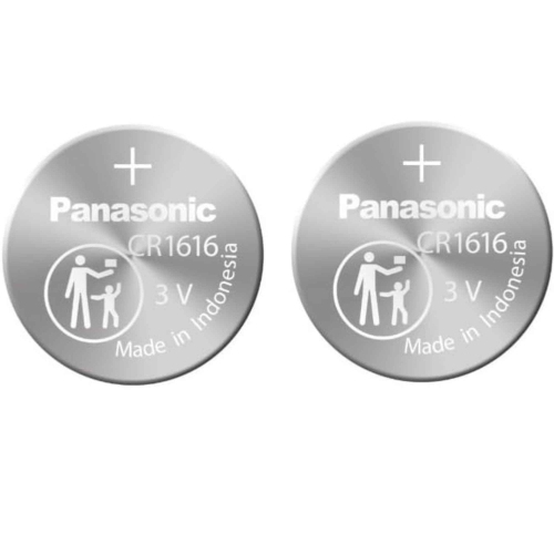 2 x Panasonic 1616 Batteries, 3V Lithium CR1616