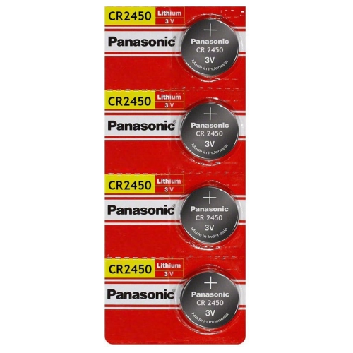 4 x Panasonic 2450 Lithium 3 volt Batteries, equivalent CR2450 3v