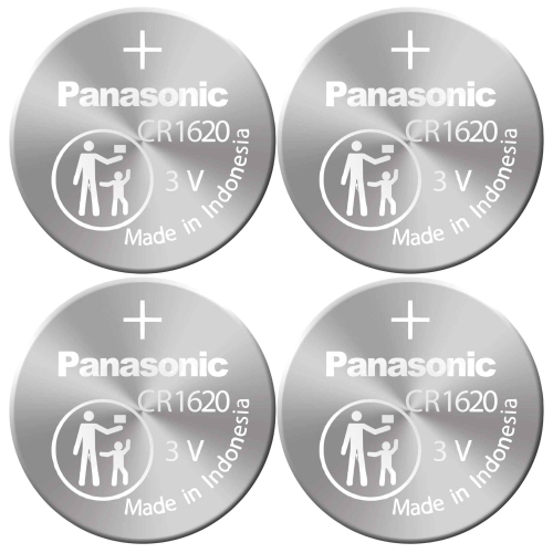 4 x Panasonic 1620 Batteries, 3V Lithium CR1620