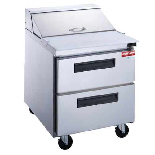 NEW AIR REF  New Air Npt-29Sa-2D Refrigerated Salad/sandwich Prep Table - Ideal for Restaurants, Cafeterias And Food Processing Spaces