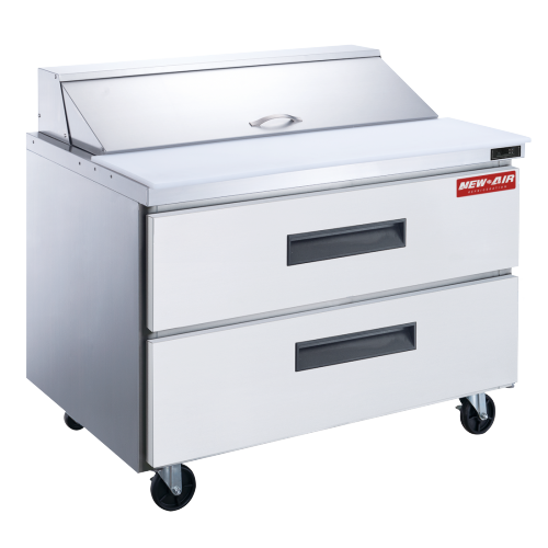 NEW AIR REF  New Air Npt-36Sa-2D Refrigerated Salad/sandwich Prep Table - Ideal for Restaurants, Cafeterias And Food Processing Spaces