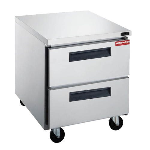 New Air NUR-29-2D 29" Stainless Steel Undercounter Refrigerator - Ideal for commercial kitchens, restaurants and cafeterias