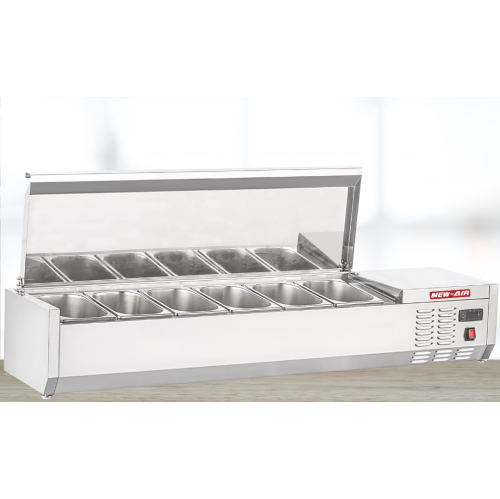New Air NCSD-59-SL Refrigerated Countertop Salad Table - Ideal for restaurants, cafés and ice cream parlors