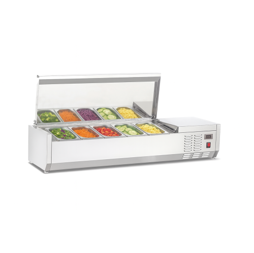 New Air NCSD-48-SL Refrigerated Countertop Salad Table - Ideal for restaurants, cafés and ice cream parlors