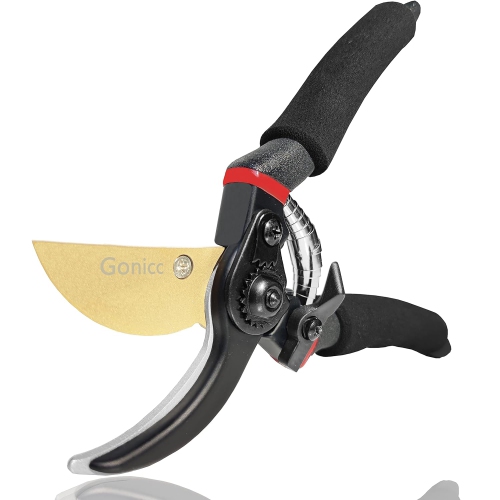 Professional Premium Titanium Bypass Pruning Shears, Hand Pruners, Garden Clippers.