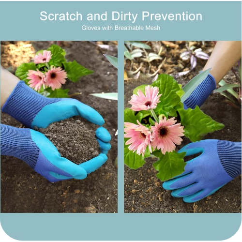 Gardening Tools 7-Piece, Heavy Duty Garden Tools Set with Non-Slip Ergonomic Handle, Repotting Mat, Stainless Steel, Gardening Hand Tools with