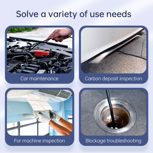 Caméra endoscope avec lumière, caméra d'inspection en endoscope avec écran IPS de 4,3 po, portée de cordon de 16,4PI pour inspection industrielle