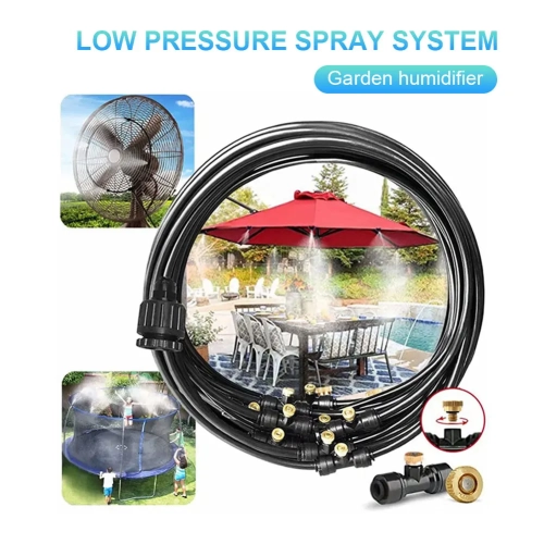 Système de pulvérisation extérieur avec filtre à eau – Système de brumisation – 18 Adaptateur de buse en laiton (3/4 ») pour pulvérisation de