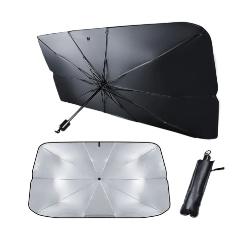 Car Front Windshield Sun Shade 143 x 80 cm with Storage Bag for Select Sedans, Vans and SUVs