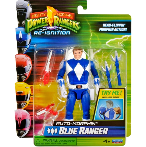 POWER RANGERS  Re-Ignition 6 Inch Action Figure Auto Morphin - Ranger In Blue Great transforming character toy
