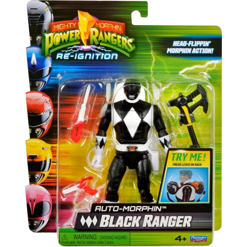 Power Rangers Re-Ignition 6 Inch Action Figure Auto Morphin - Black Ranger