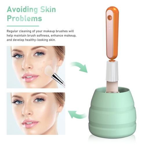 Makeup Brush Cleaner and Dryer, Super-fast Electric Makeup Brushes Cleaner Machine Automatic Makeup Cleaner USB Cosmetic Brush Cleaner Tools