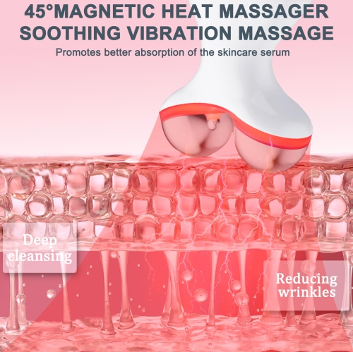 Appareils de thérapie à lumière rouge pour le visage et le cou, appareil de massage portatif pour le visage LED de 7 couleurs Outil de sculpture pour