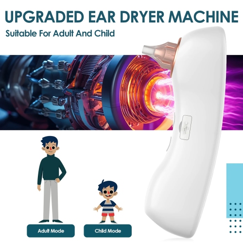 Ear Water Dryer Professional Warm Air Quick Drying Portable Ear Drying Machine for Swimming Showering